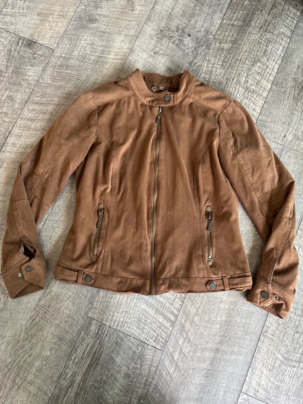 Classic Women's Brown Bomber Jacket